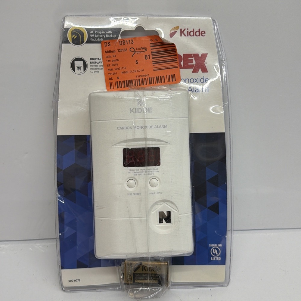 Kidde KN-COPP-3 Carbon Monoxide Alarm Plug-In Digital Display Battery Backup